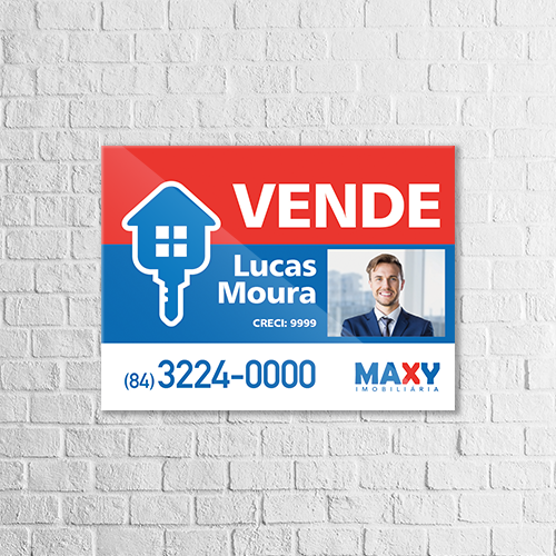 Placas para Imobiliária — impresso pela Impressos Social Play, gráfica em Jacareí e São José dos Campos
